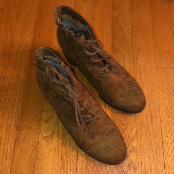 America Wedge Booties 11 Brown - Picture 3 of 8